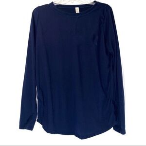 Flamingo Navy Long Sleeve Top Women’s Medium